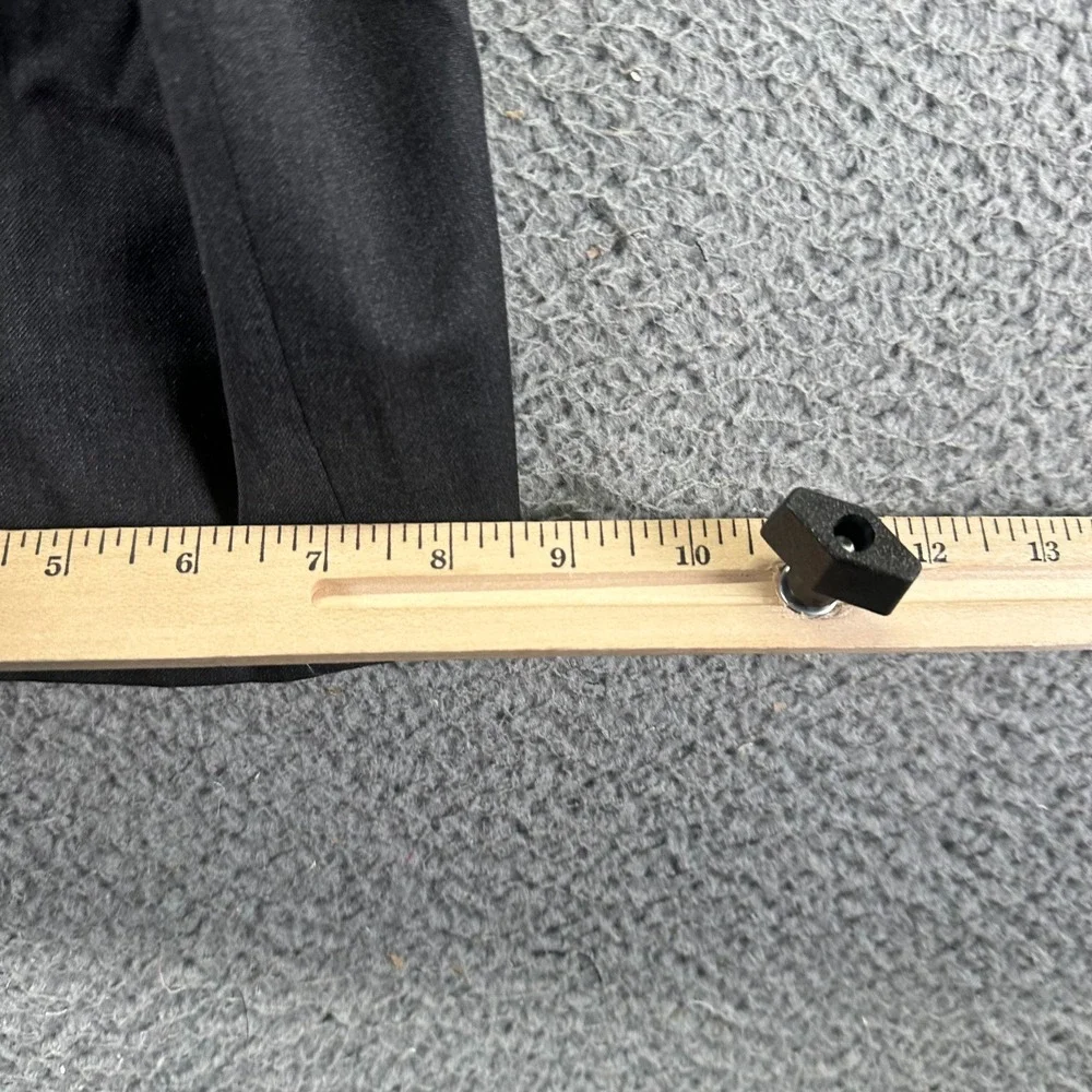 Hugo Boss Pant Men 46x34 Black Wool Dress Straight Formal Preppy Business Office